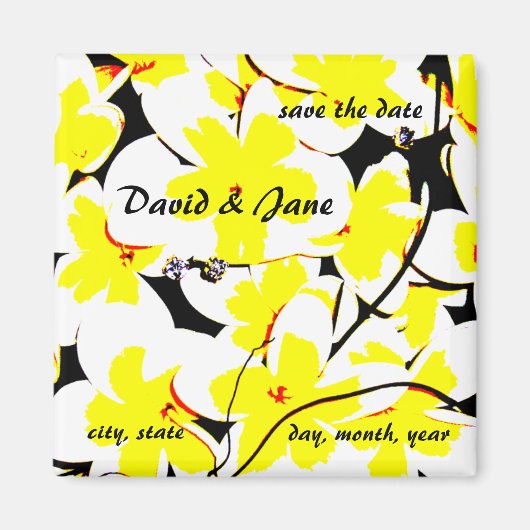 sparen de datum bouquet magnet (Voorkant)