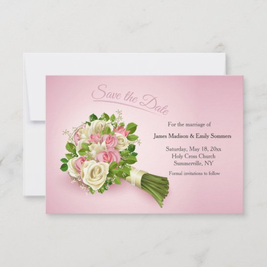 Sparen de Datum Bouquet Save The Date (Voorkant)