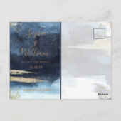 Sparen de Datum Briefkaart Sapphire Zeeen Blue Gol (Achterkant)