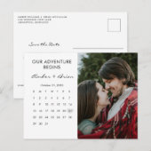 Sparen de Datum Briefkaart van de Kalender van de  (Voorkant / Achterkant)