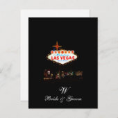Sparen de Datum Briefkaarten Monogram Las Vegas We (Voorkant / Achterkant)