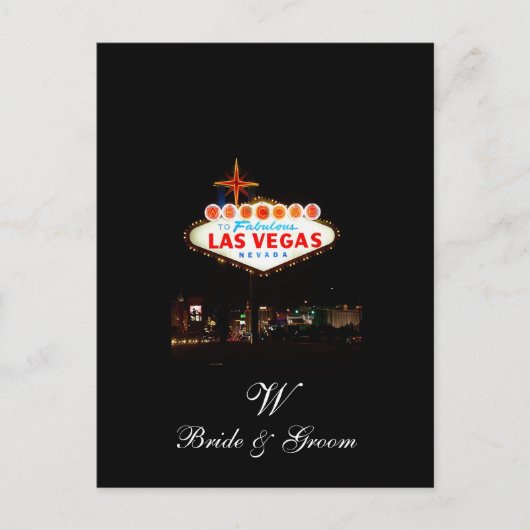 Sparen de Datum Briefkaarten Monogram Las Vegas We (Voorkant)
