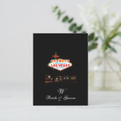 Sparen de Datum Briefkaarten Monogram Las Vegas We (Staand voorkant)