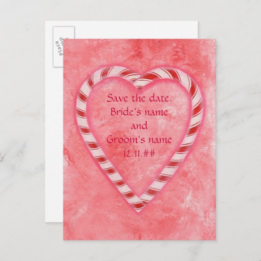 Sparen de datum briefkaarten van de bruiloft, Kand (Voorkant / Achterkant)