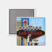 Sparen de Datum bruid en bruidebruid huwelijk in L Magneet (Voorkant / Achterkant)