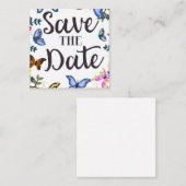 Sparen de Datum Butterflies. Informatiekaartje (Voorkant / Achterkant)
