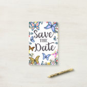 Sparen de Datum  Butterflies. Post-it® Notes (Op bureau)