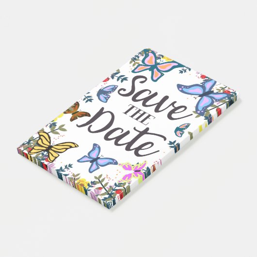 Sparen de Datum  Butterflies. Post-it® Notes (Schuin)