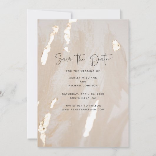 Sparen de Datum Calligrafie de Blinde Weddenschap  Kaart (Achterkant)