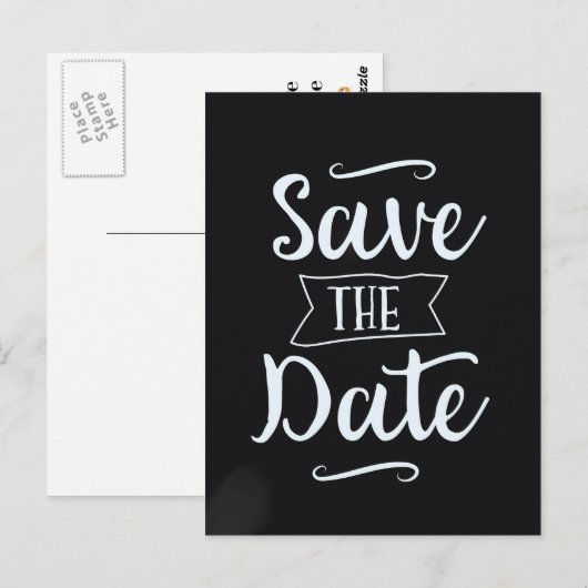 Sparen de Datum  Chalkboard Briefkaart (Voorkant / Achterkant)