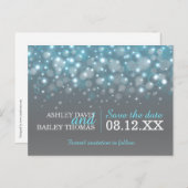 Sparen de datum champagne borrelt het briefkaart v (Voorkant / Achterkant)