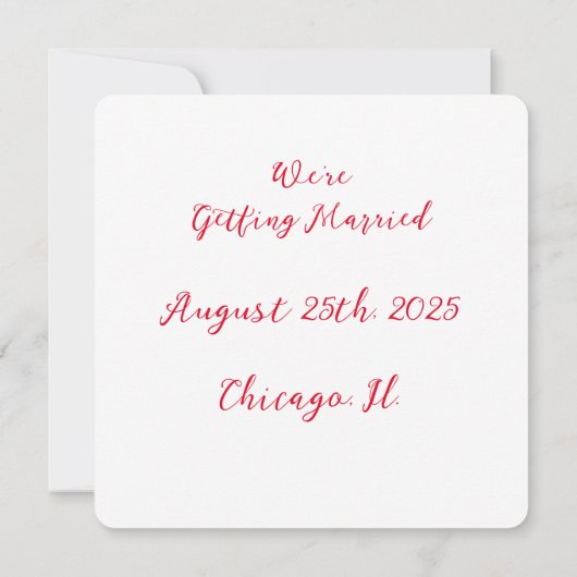 Sparen de Datum Champagne Rood Kaart (Achterkant)