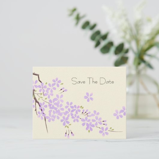 Sparen de Datum Cherry Blossom Save The Date (Staand voorkant)