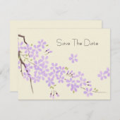 Sparen de Datum Cherry Blossom Save The Date (Voorkant / Achterkant)