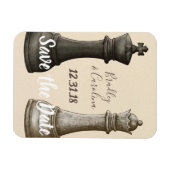 Sparen de Datum Chess King Queen Magneet (Horizontaal)