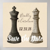 Sparen de Datum Chess King Queen Poster (Voorkant)