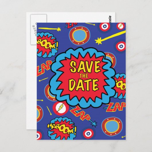 Sparen de Datum Comic Heroes Briefkaart (Voorkant / Achterkant)
