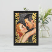 Sparen de Datum  Couple Zwart Save The Date (Staand voorkant)