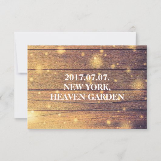 Sparen de Datum - Cowboy laarzen, Hout met Lichten Save The Date (Achterkant)