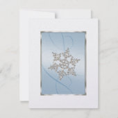 Sparen de Datum Crystal SnowFlake Blauw Save The Date (Voorkant)