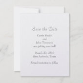 Sparen de Datum Crystal SnowFlake Blauw Save The Date (Achterkant)