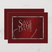 Sparen de Datum Crystals Shimmer Rode Monotone Save The Date (Voorkant / Achterkant)
