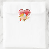 Sparen de Datum Cupid Liefde Vierkante Sticker (Tas)