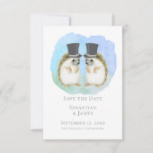 Sparen de Datum Cute Gay Hedégel de Wroning Save The Date (Voorkant)