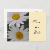 sparen de datum, dagbloemen aankondigingskaart (Voorkant / Achterkant)