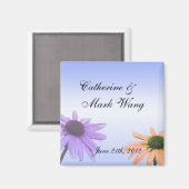 sparen de datum, dagbloemen magneet (Voorkant / Achterkant)