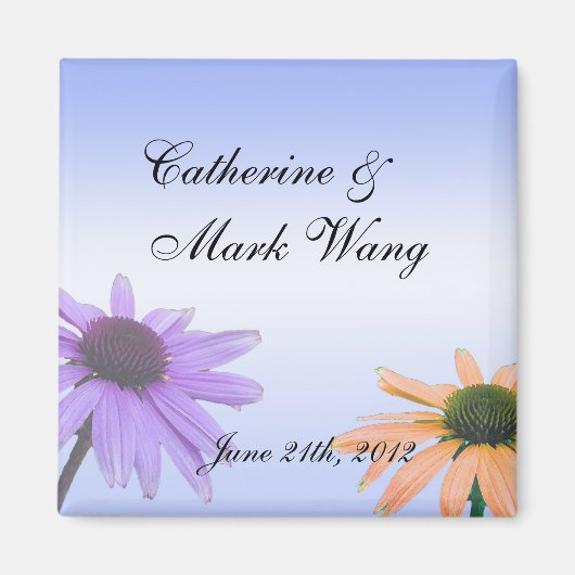 sparen de datum, dagbloemen magneet (Voorkant)