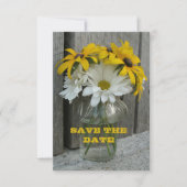Sparen de Datum Daisies, Zwarte Oogige Susans, Bar Save The Date (Voorkant)