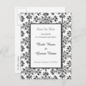 Sparen de Datum Daisy Damask Briefkaart (Voorkant / Achterkant)