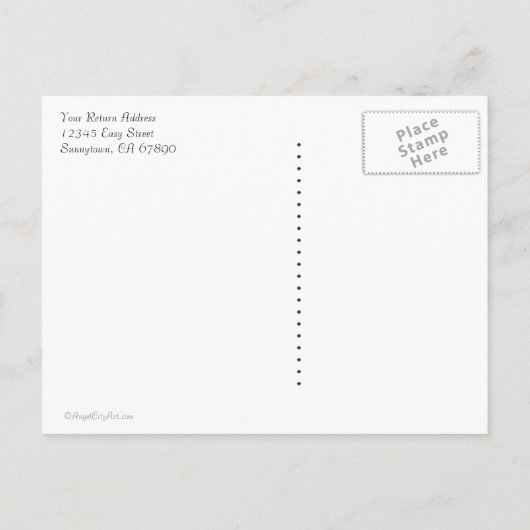 Sparen de Datum Daisy Damask Briefkaart (Achterkant)