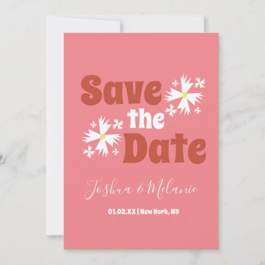 Sparen de Datum Daisy Groovy Floral Pink (Voorkant)