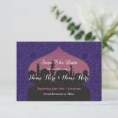 Sparen de Datum de Arabische Nacht Wedding nodigt  Save The Date (Staand voorkant)