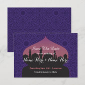 Sparen de Datum de Arabische Nacht Wedding nodigt  Save The Date (Voorkant / Achterkant)