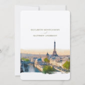 Sparen de Datum de bestemmingsuitnodiging van Pari Kaart (Achterkant)