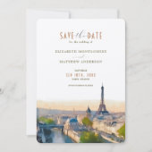 Sparen de Datum de bestemmingsuitnodiging van Pari Kaart (Voorkant)