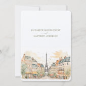 Sparen de Datum de bestemmingsuitnodiging van Pari Kaart (Achterkant)