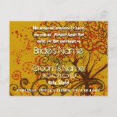 Sparen de Datum - de Boom zwemt met Harten Aankondigingskaart (Achterkant)