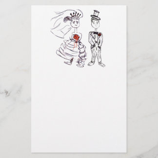 Sparen de Datum/de Bride en de Groom Briefpapier