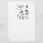 Sparen de Datum/de Bride en de Groom Briefpapier (Voorkant / Achterkant)