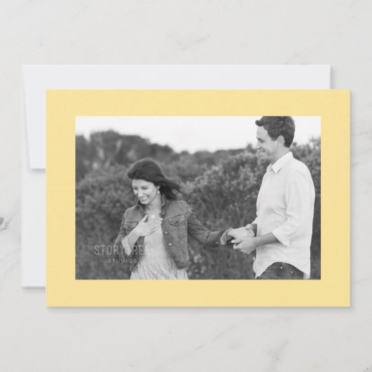 Sparen de datum, de bruiloft, de foto terug save the date (Achterkant)