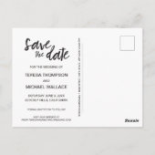 Sparen de Datum, de Collage van de Foto, Verloving Briefkaart (Achterkant)