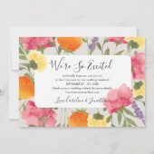Sparen de Datum de Foto Behandelde Bloemen van de  Save The Date (Achterkant)