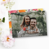 Sparen de Datum de Foto Behandelde Bloemen van de Save The Date