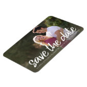 Sparen de Datum - de Foto en het Moderne Borstelen Magneet (Linkerzijde)