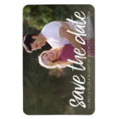 Sparen de Datum - de Foto en het Moderne Borstelen Magneet (Verticaal)