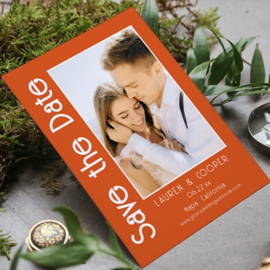 Sparen de Datum de Foto Stijlvolle Moderne Eenvoud